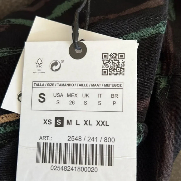 ZARA | Black | PRINTED SHORT DRESS - Picture 10 of 10